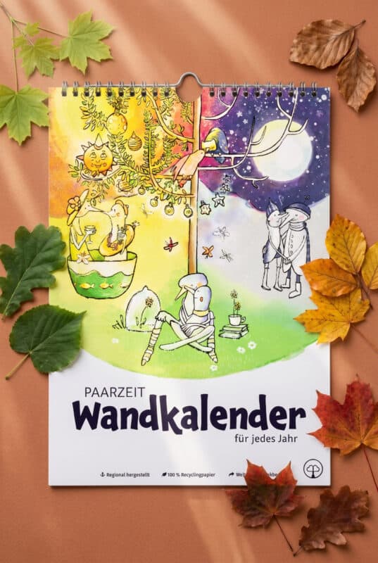 Paarzeit Wandkalender – Kartenspiel mit Fragen für Paare